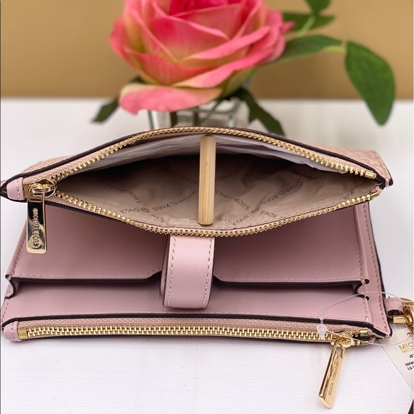 Michael Kors DoubleZip Wallet Wristlet Ballet - Picture 10 of 13